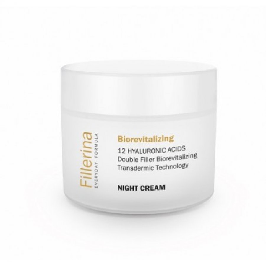 Fillerina 12 Double Filler Neo Mito Biorevitalizing Crema Notte Viso Grado 4 – 50 ml | Trattamento Anti-età Intenso