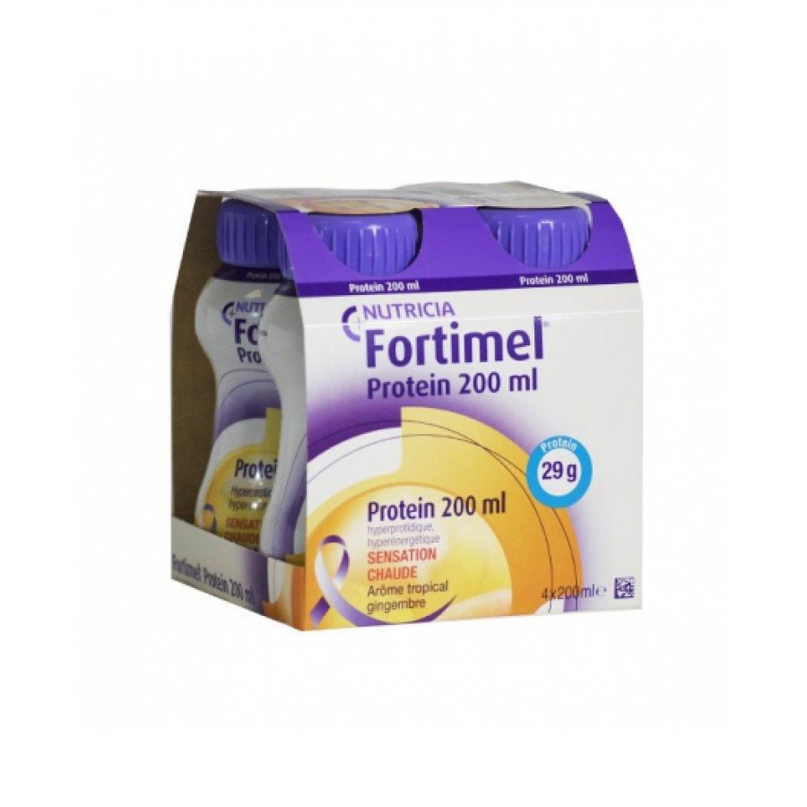 Fortimel Compact Protein Gusto Zenzero Tropicale 4x125ml - Supplemento per la Malnutrizione