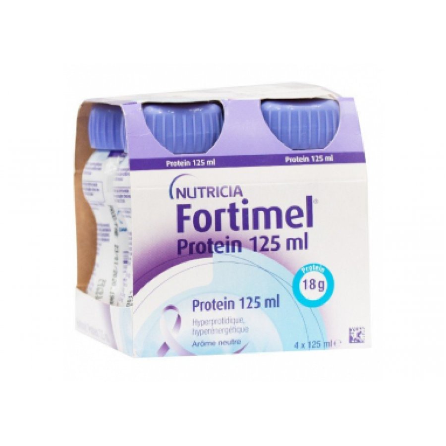 Fortimel Compact Protein Gusto Neutro 4x125ml - Supplemento Iperproteico per il Trattamento della Malnutrizione