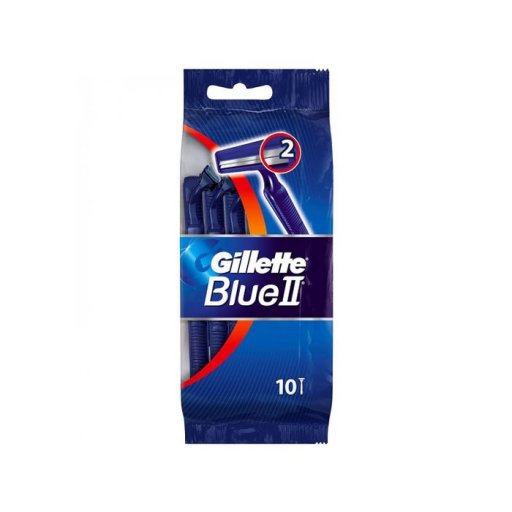 Gillette Blue II - Sistema Tre Lame 10 Pezzi, Rasoi Monouso per una Rasatura Precisa e Confortevole