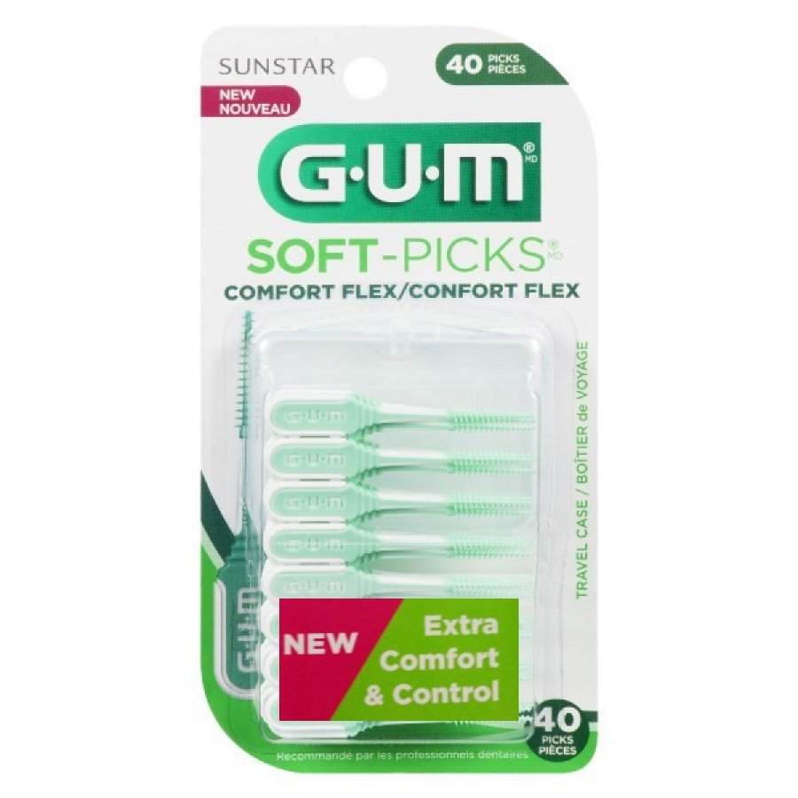 Gum Soft-Picks Comfort Flex Scovolino 40 Pezzi - Pulizia Interdentale Confortevole ed Efficace