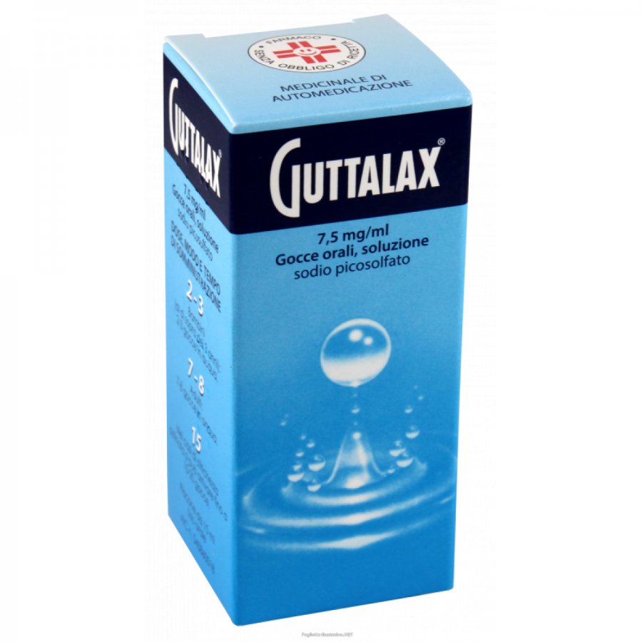 Guttalax Gocce Orali 15ml - Lassativo di Contatto per Diarrea Occasionale