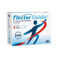 Flector Unidie 4 Cerotti Medicati - Trattamento Dolori Reumatici e Traumatici - 14mg