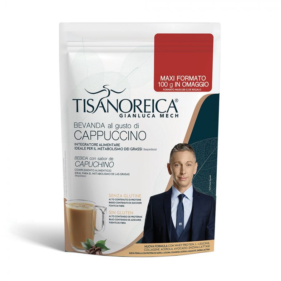 Tisanoreica Bevanda Cappuccino 500g - Gustosa Bevanda Proteica al Cappuccino