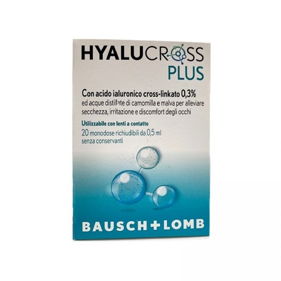 Hyalucross Plus - Gocce Oculari Per La Secchezza E L'irritazione 20 Flaconcini 