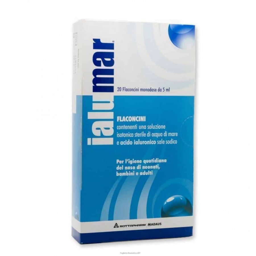Ialumar Soluzione Spray 20 Flaconi Monodose da 5ml - Soluzione Fisiologica per l'Igiene Nasale