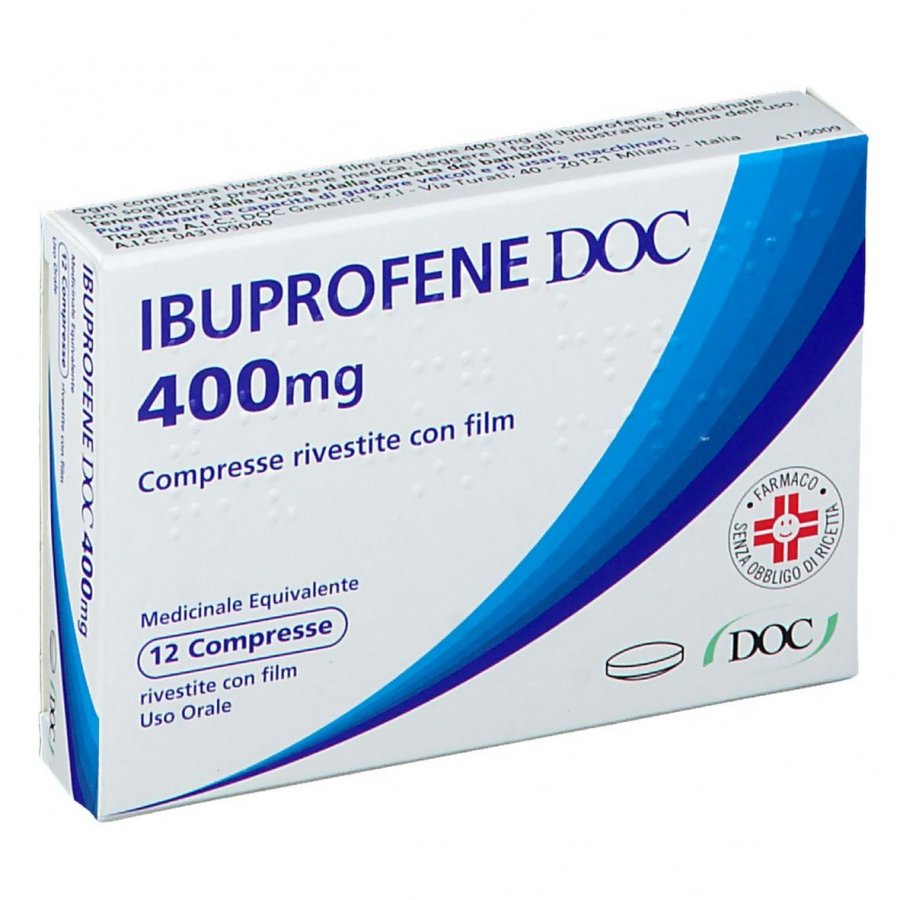 Ibuprofene Doc - 12 Compresse Rivestite per il Rapido Sollievo dal Dolore