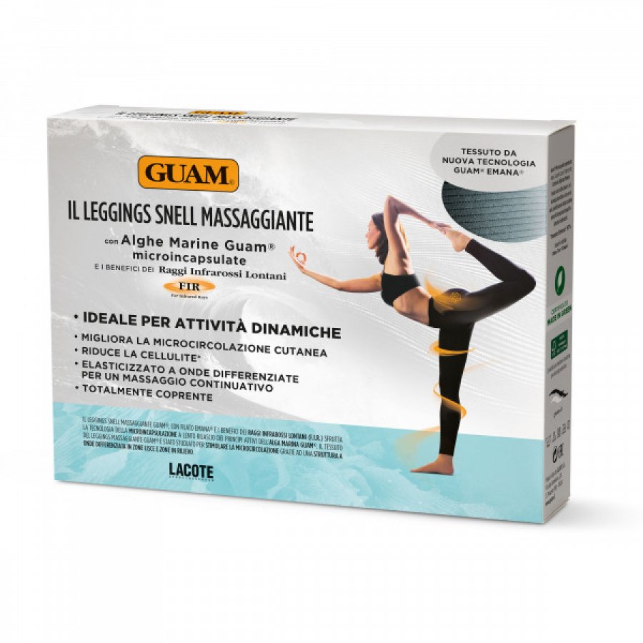 Guam - Leggings Snell Massaggiante Taglia XS/S, Riduci la cellulite con questi leggings snellenti e massaggianti