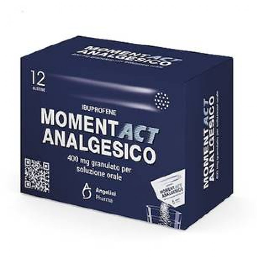 Moment Act Analgesico 400mg Ibuprofene Granulato 12 Bustine - Trattamento per Dolori Vari e Mal di Testa da Ciclo