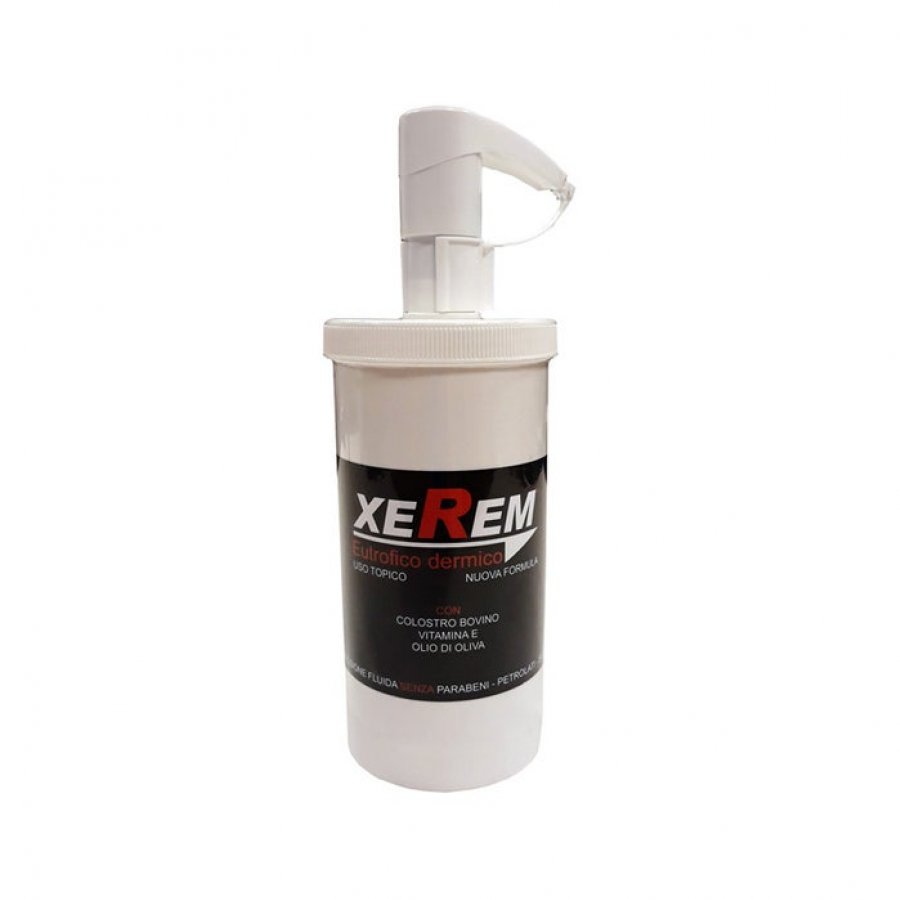 Xerem - Emulsione Fluida Corpo 500ml, Idratante per la Pelle secca, Confezione Economica