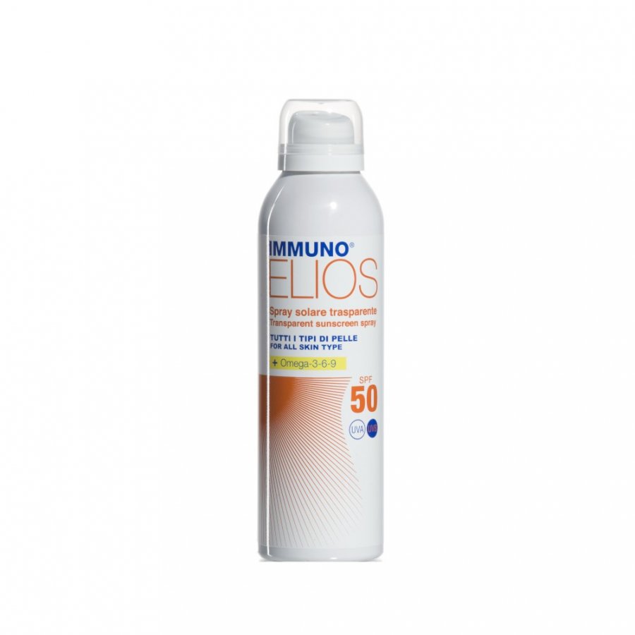 Immuno Elios - Spray Solare Trasparente SPF50+ 150ml - Protezione Solare Avanzata per una Pelle Radiante