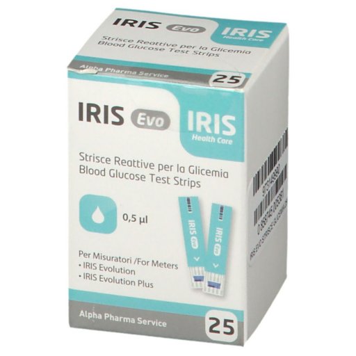 IRIS EVO STRISCE GLICEMIA 25Pezzi