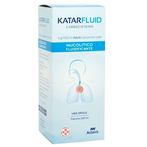 Katarfluid Adulti 200ml - Aurobindo Pharma - Mucolitico Fluidificante per l'Apparato Respiratorio