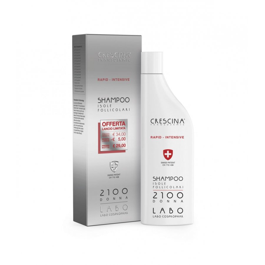 Shampoo Crescina - Isole Follicolari Rapid-Intensive 2100- Uomo 150ml