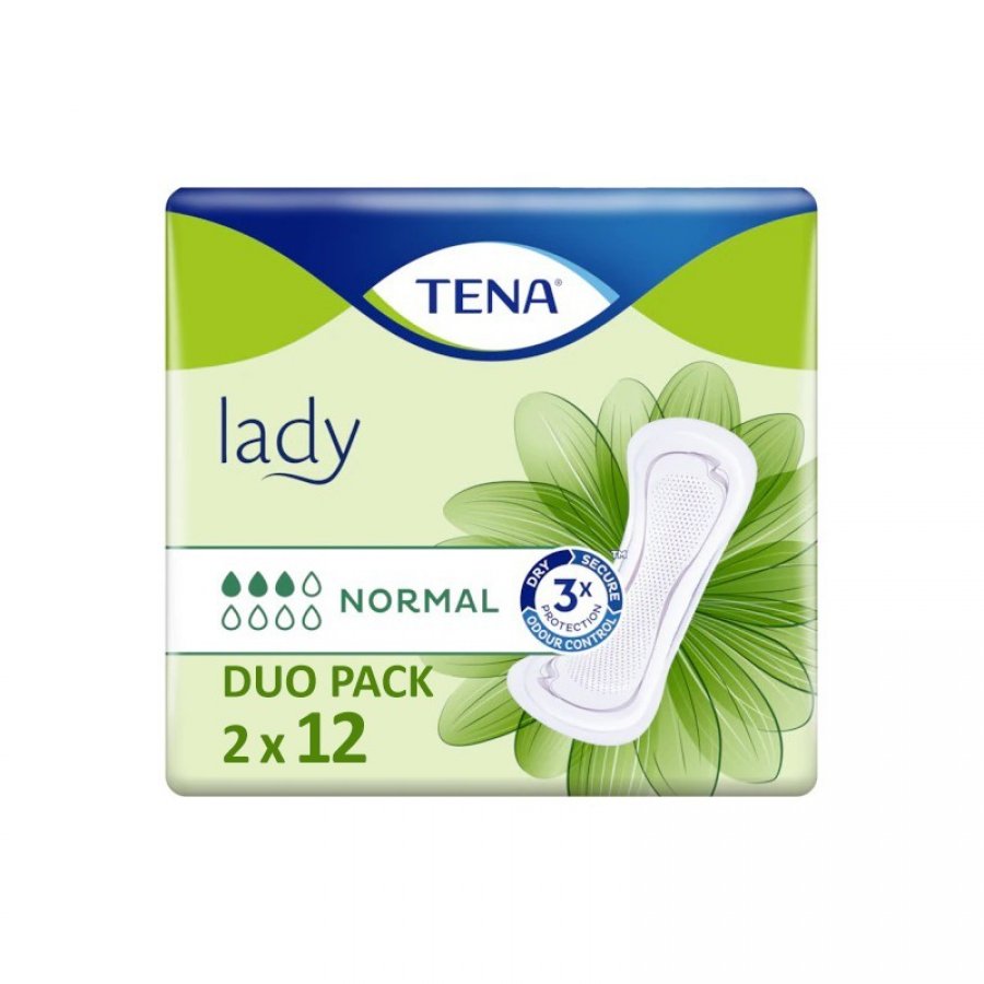 Tena Lady Normal Assorbenti Incontinenza 2x12 Pezzi - Protezione Sicura per Perdite Urinarie Leggere a Moderate