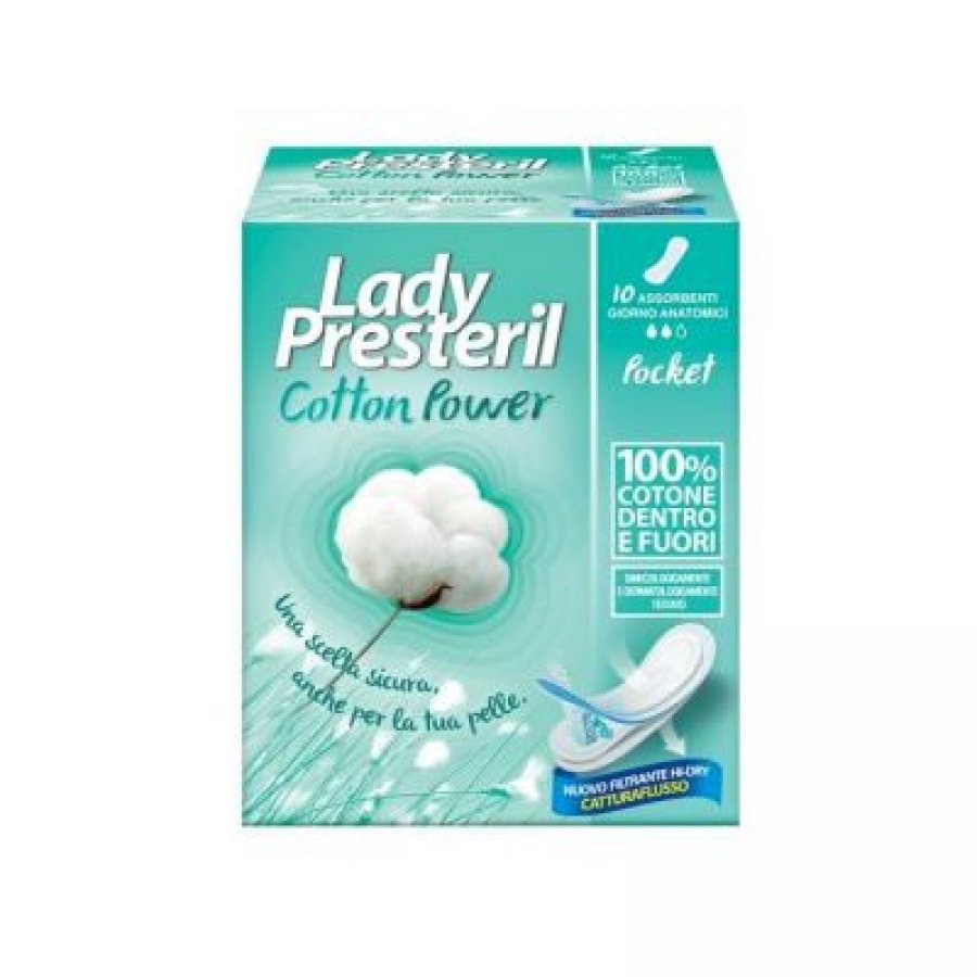 Lady Presteril - Assorbente Anatomico Giorno 10 Pezzi - Igiene Intima Femminile di Qualità