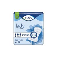 Tena Assorbente Incontinenza Leggera Lady Super Duo Pack 2x15 Pezzi - Protezione Avanzata per Donne Attive