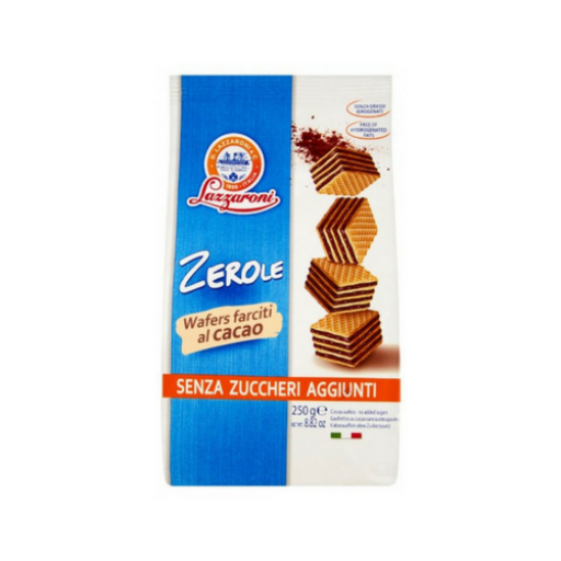 Lazzaroni - Zerole Wafers alla Nocciola Senza Glutine Senza Zucchero Confezione 175 g