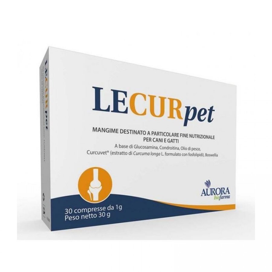 Lecurpet Maxi 30 Compresse - Integratore Nutrizionale per la Salute Epatica di Cani e Gatti