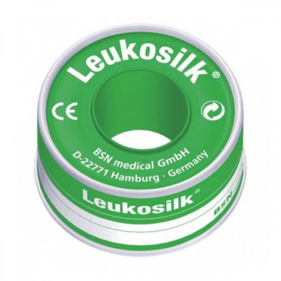 Leukosilk Cerotto in Rocchetto Mutua 1,25cmx500cm - Soluzione Pratica per Fissaggio Medicazioni