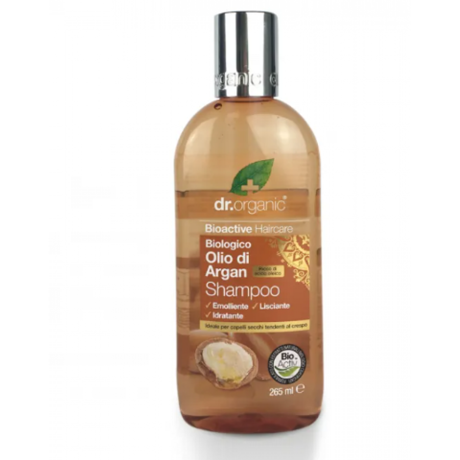 Dr Organic - Moroccan Argan Oil Shampoo Nutritivo 265 ml, Cura Capelli con Olio d'Argan