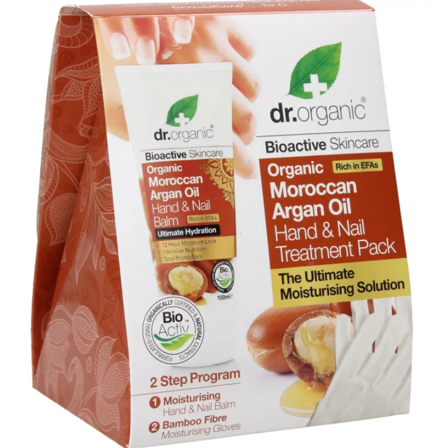 Dr Organic - Argan Hand Cream Pack con Guanto in Bambù, Idratazione  Intensiva per Mani Morbide e