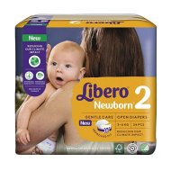 Libero Newborn - 34 Pannolini per Bambini da 3-6 Kg, Taglia 2 - Confortevoli e Sicuri per il Tuo Piccolo Tesoro