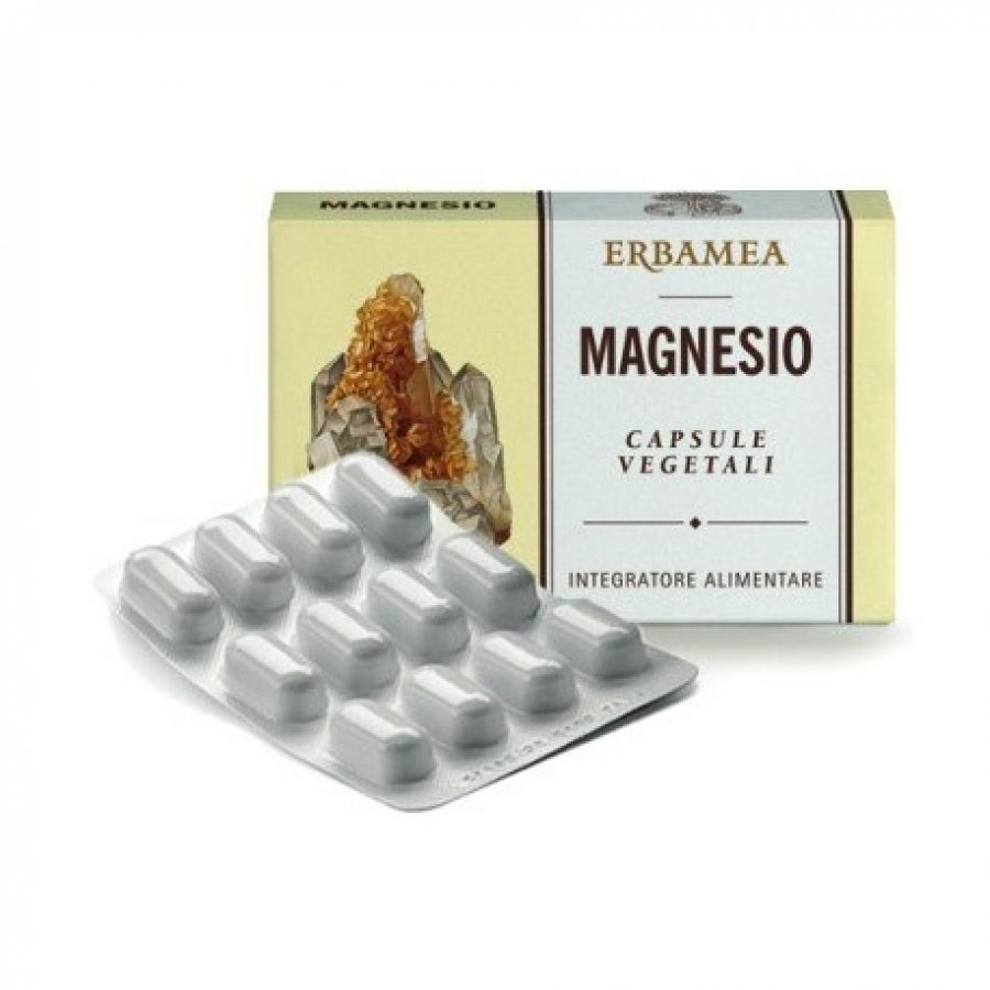 Erbamea - Magnesio 24 Capsule Vegetali 725mg - Integratore di Magnesio per Benessere e Salute Muscolare