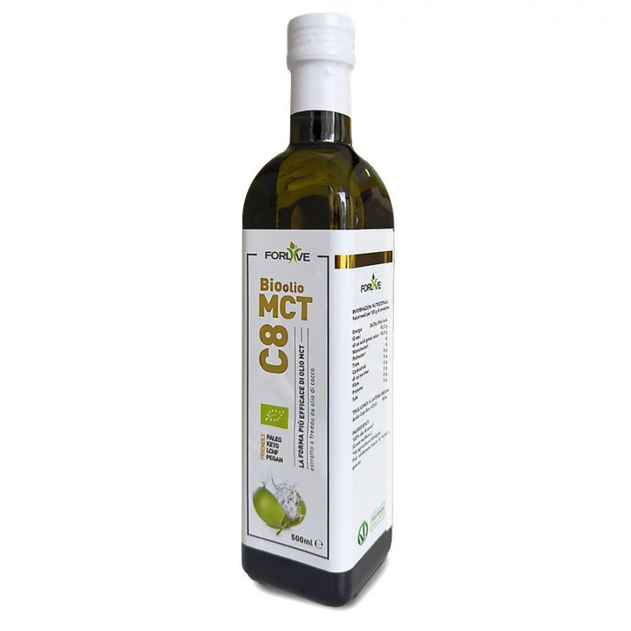 Forlive MCT C8 Olio Bio 500ml - Trigliceridi a Catena Media