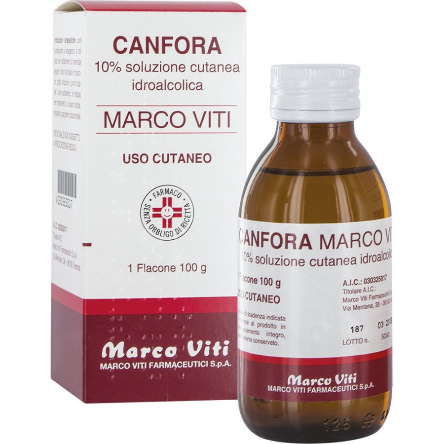 Canfora - Marco Viti 10% Soluzione Cutanea 100g - Rimedio Naturale per la Cura della Pelle