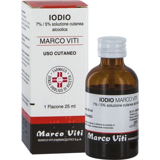 Iodio Soluzione Alcolica al 7% + 5% Soluzione Cutanea 25ml