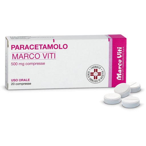 Paracetamolo 20 Compresse 500mg - Analgesico ed Antipiretico | Contro Dolori e Febbre