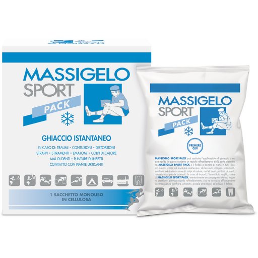 Massigelo Sport Ghiaccio Istantaneo 1 Busta - Rinfresca e Lenisce Dolori Muscolari