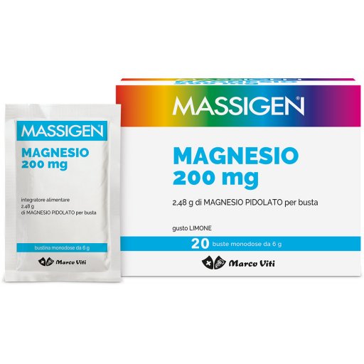 Massigen, Magnesio 200 mg, 20 Bustine