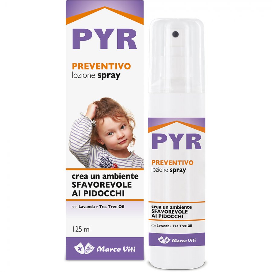 Pyr Preventivo Pidocchi Spray 125ml - Protezione e Prevenzione Efficace