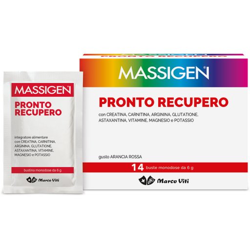Massigen Linea Sali Minerali Pronto Recupero Integratore 14 Buste Arancia Rossa