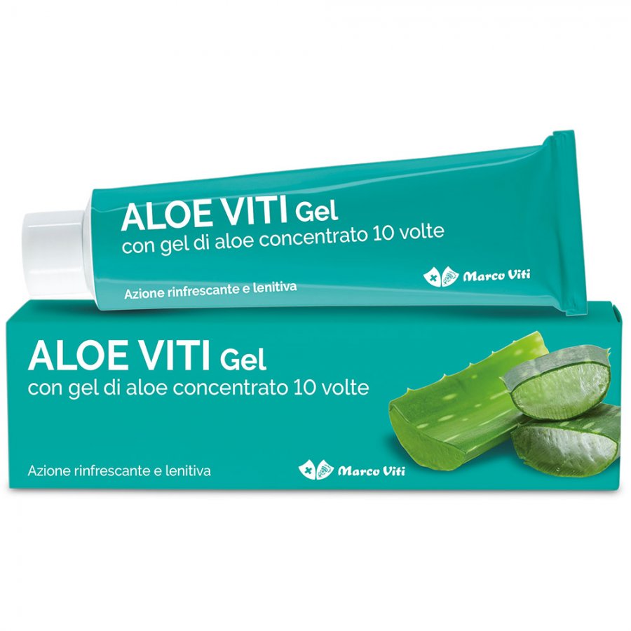 Aloe Gel 100g Marco Viti - Gel Lenitivo per Pelle Irritata e Scottature Solari 
