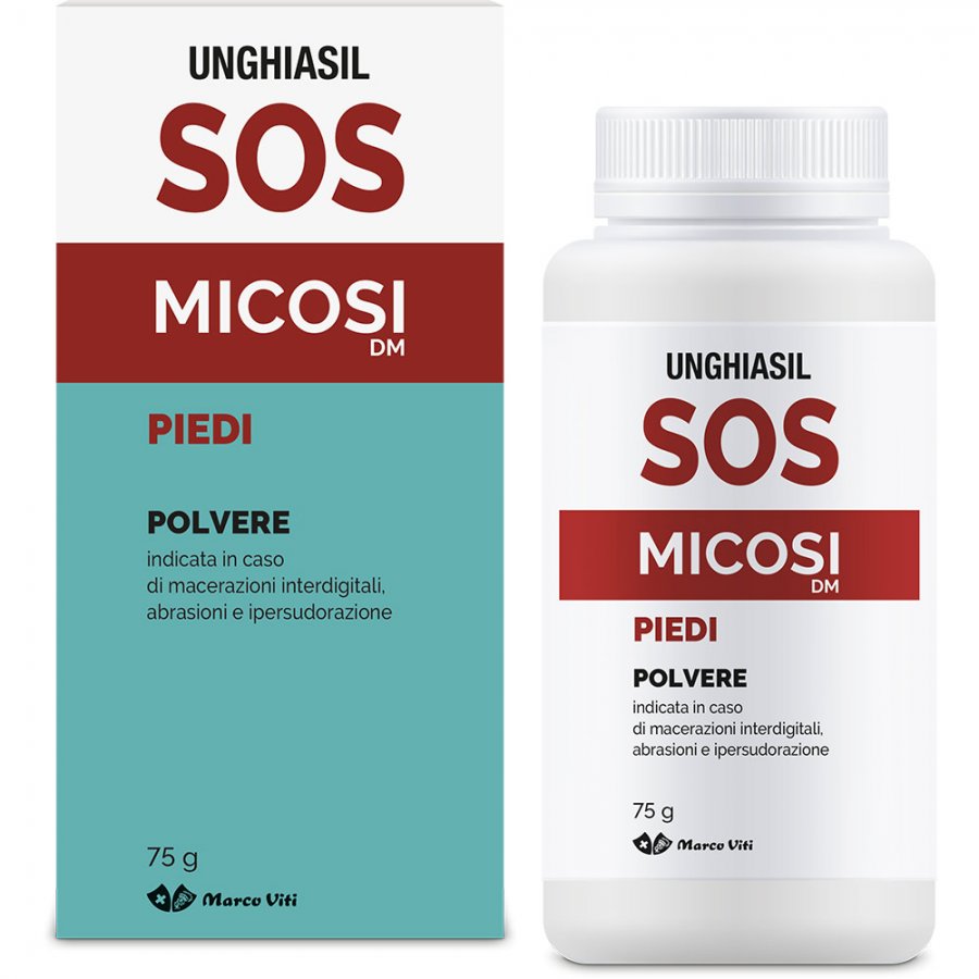 Unghiasil SOS - Micosi Polvere per i Piedi 75g - Trattamento Antimicotico Efficace
