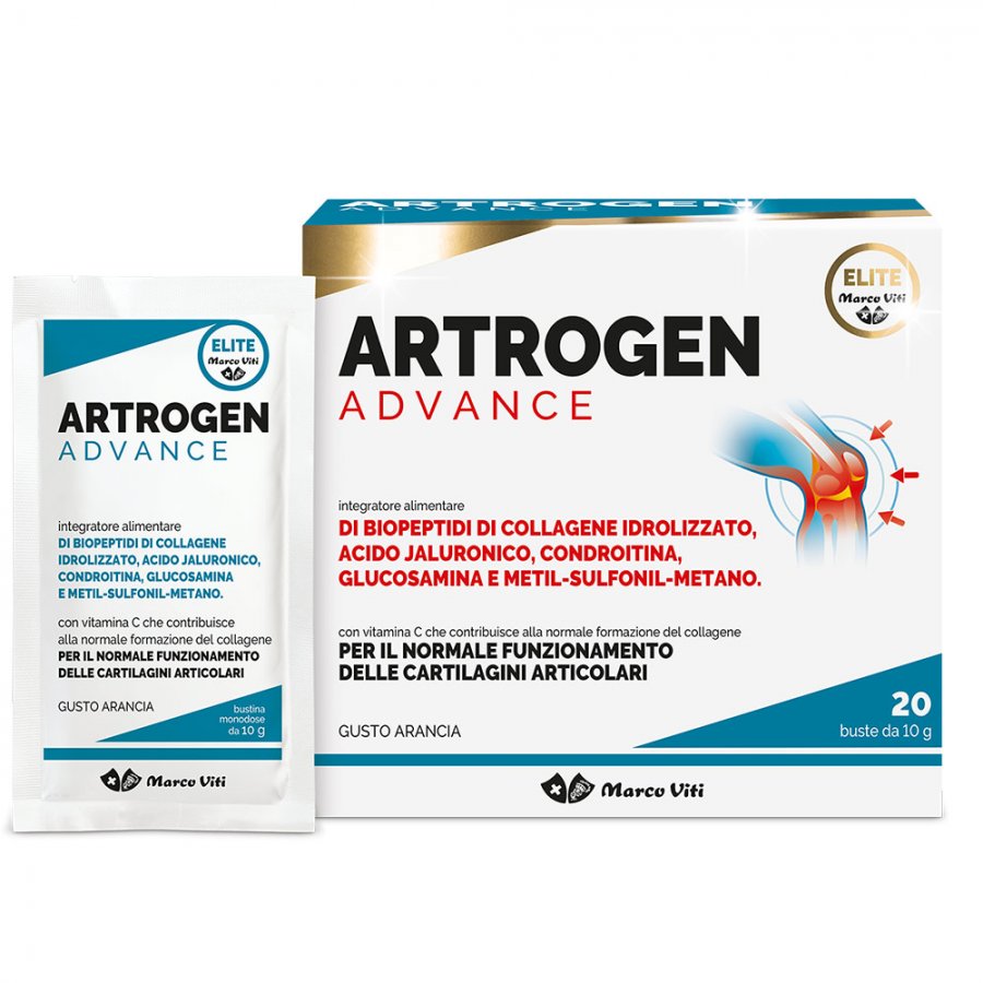 Artrogen Advance - Integratore per le Articolazioni, 20 Bustine Da 10g