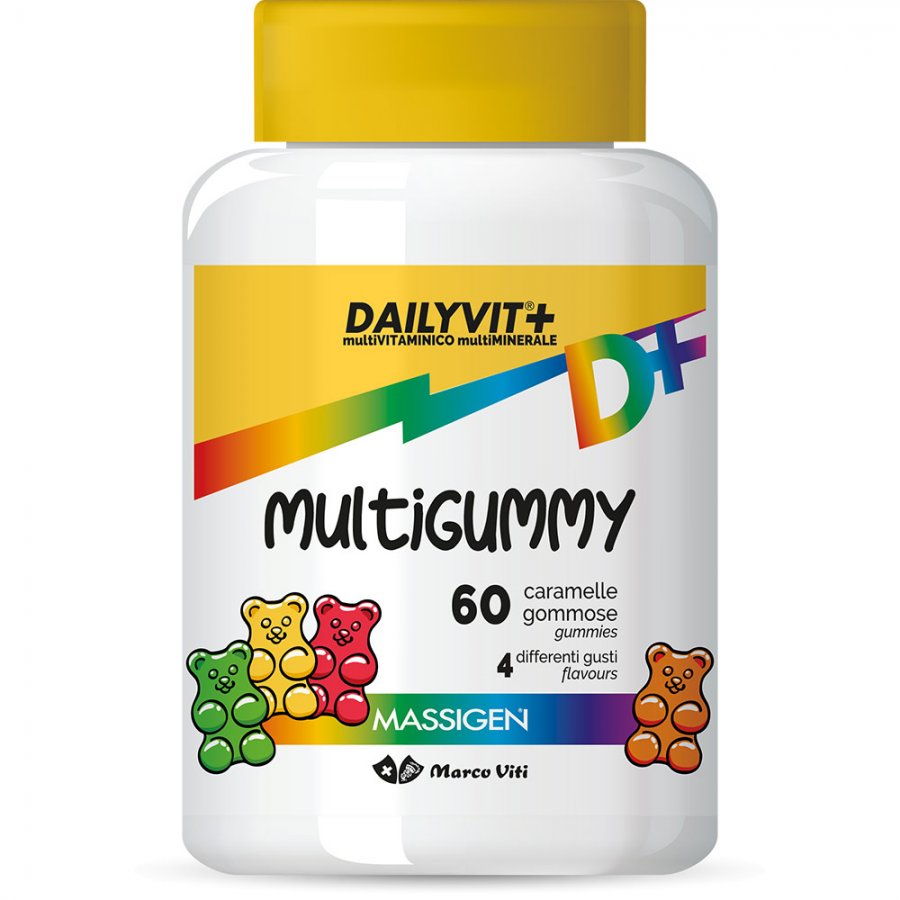 Dailyvit Multigummy 60 Caramelle Gommose - Integratore Multivitaminico per il Tuo Benessere Quotidiano