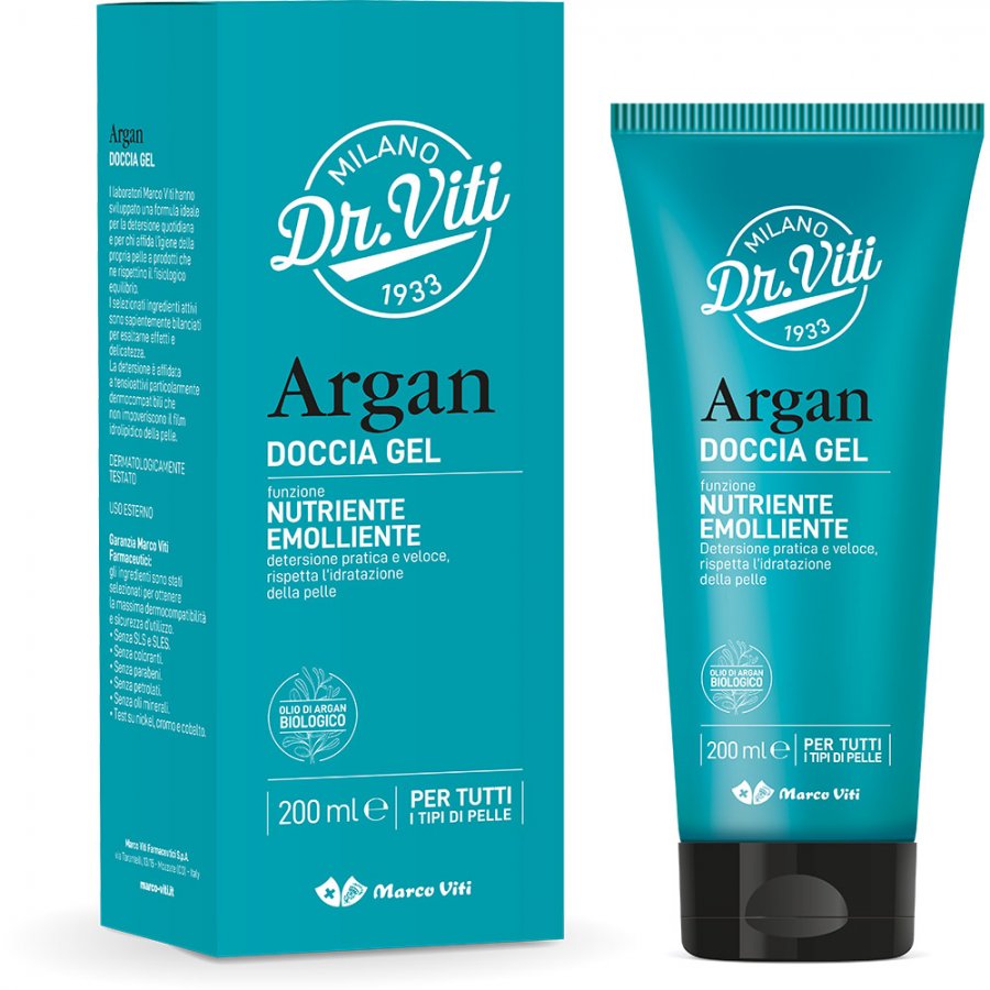 Argan Doccia Gel 200ml - Detergente Corpo Idratante con Olio di Argan