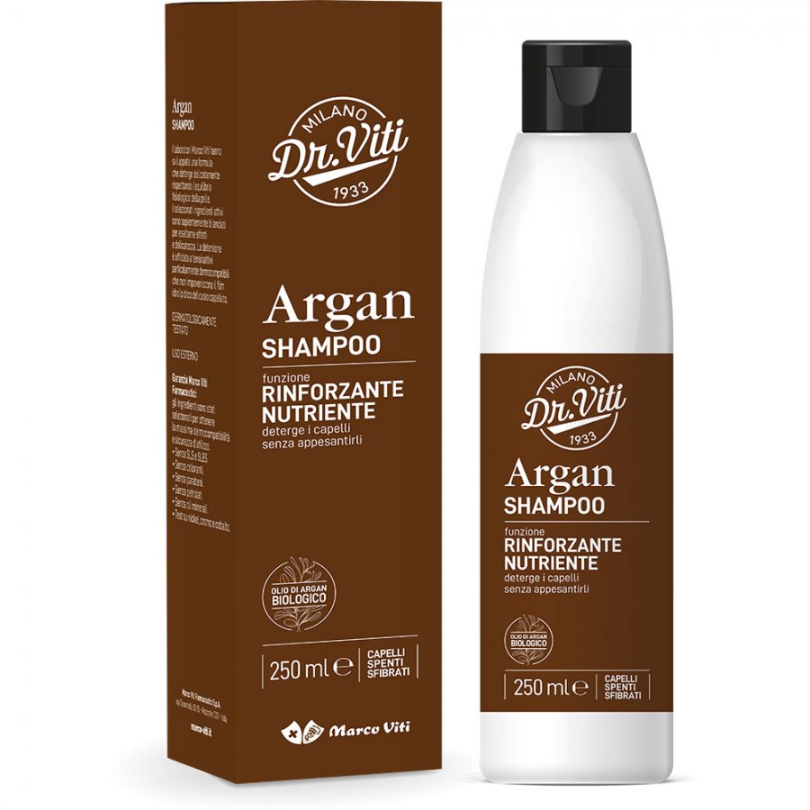 Argan Shampoo Rinforzante Nutriente 250ml - Cura dei Capelli con Olio d'Argan