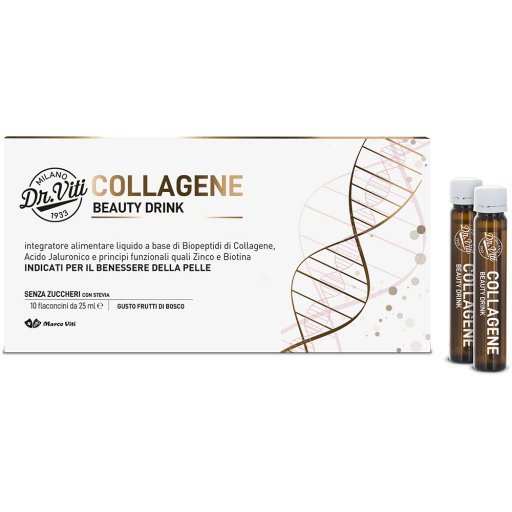 Collagene Beauty Drink 10 Flaconcini 25ml - Integratore per la Bellezza della Pelle