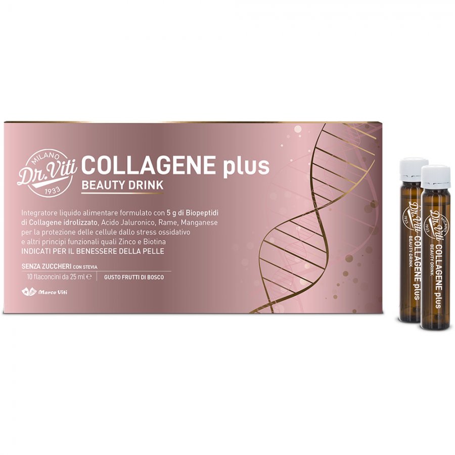 Collagene Plus Beauty Drink 10 Flaconcini da 25ml - Integratore per la Bellezza della Pelle