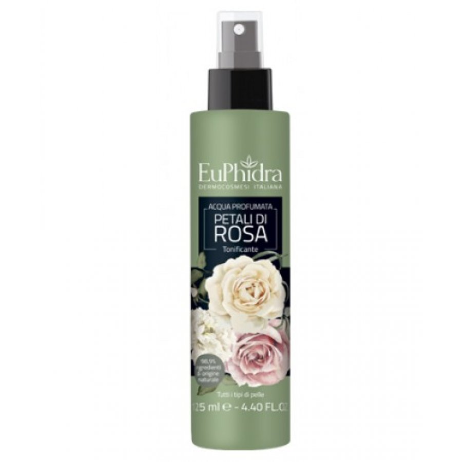 Euphidra - Acqua Profumata Rosa Spray 125ml - Fragranza Floreale Duratura