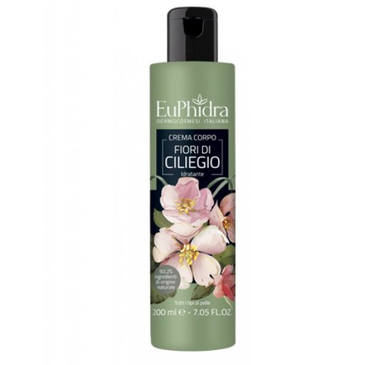 Euphidra Crema Corpo Fiori Di Ciliegio 200ml - Crema Corpo Profumata e Idratante