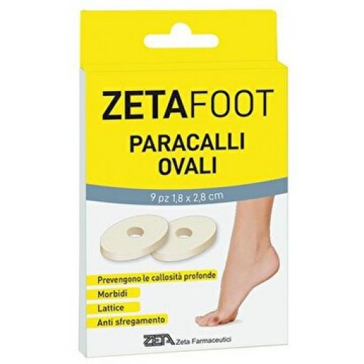 Zeta Foot - Paracalli Ovali 9 Pezzi, Protezione Efficace per Callosità e Vesciche