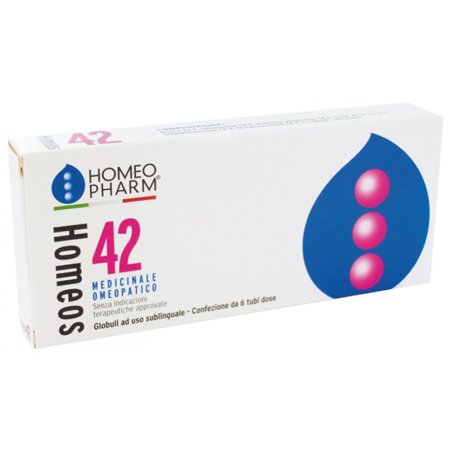 Homeos 42 - Globuli ad Uso Sublinguale 6 Tubi Monodose, Rimedio Omeopatico per il Benessere Generale