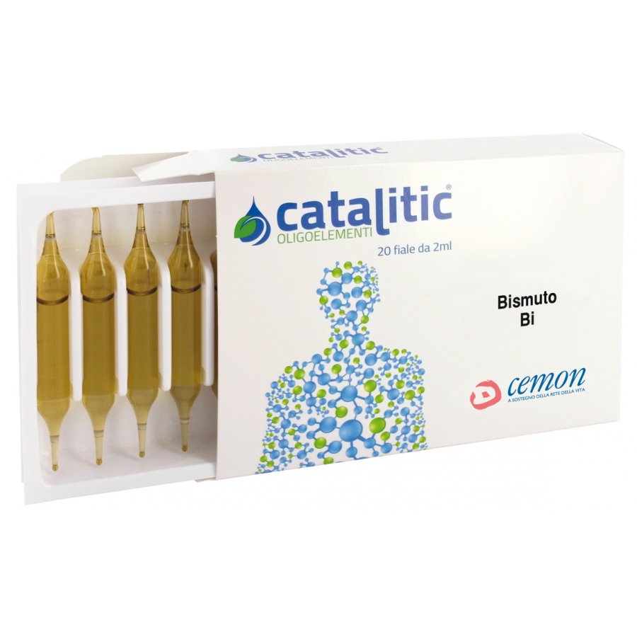 Catalitic - Bismuto 20 Fiale da 2ml, Integratore di Bismuto per il Benessere Digestivo