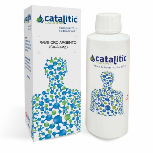 Catalitic - Rame Oro Argento Cu-Au-Ag 250ml, Integratore Liquido, Elementi Traccia Essenziali
